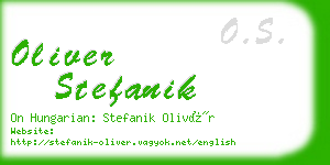 oliver stefanik business card